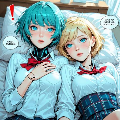 Aigis and Friends in School Setting