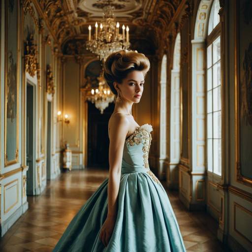 Elegant Pompadour in Rococo Setting Elegant Pompadour in Rococo Setting