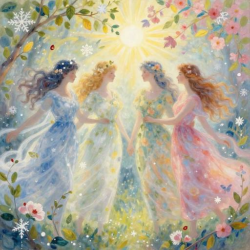 Ethereal Figures of Passing Seasons