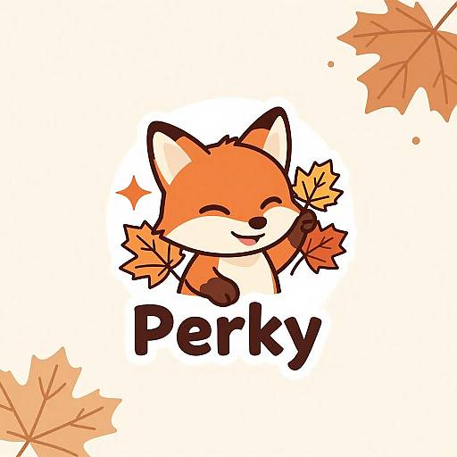 Perky Red Fox Cub Logo Design