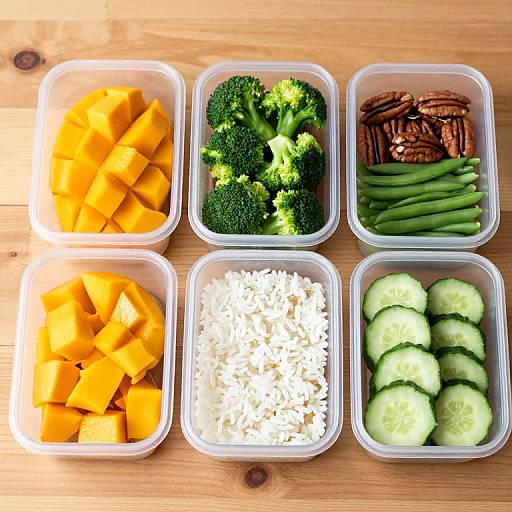 Organized Meal Prep in Plastic Containers