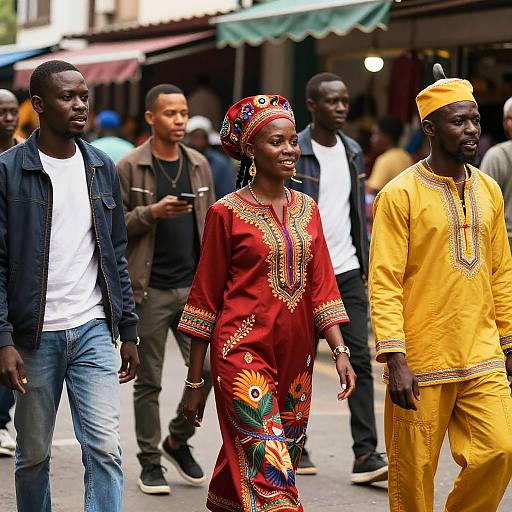 Vibrant Multicultural Urban Street Scene