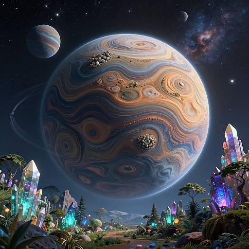 Surreal Sci-Fi Planetscape Art