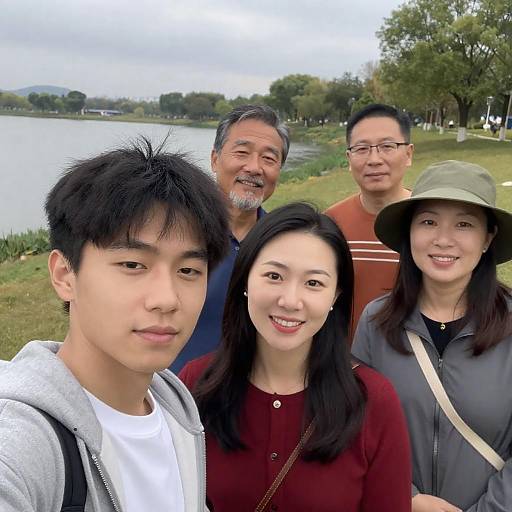Group of People Outdoors Near Lake