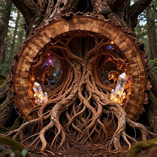 Ancient Tree Cross Section Fantasy