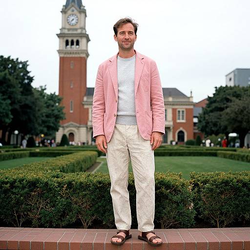 Stylish Man in Classic Urban Setting