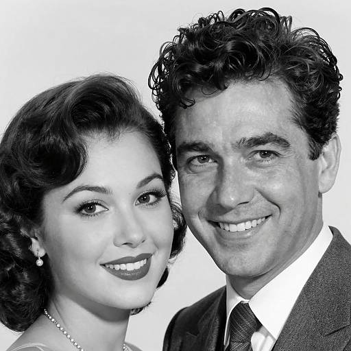 Vintage Portrait of a Smiling Couple