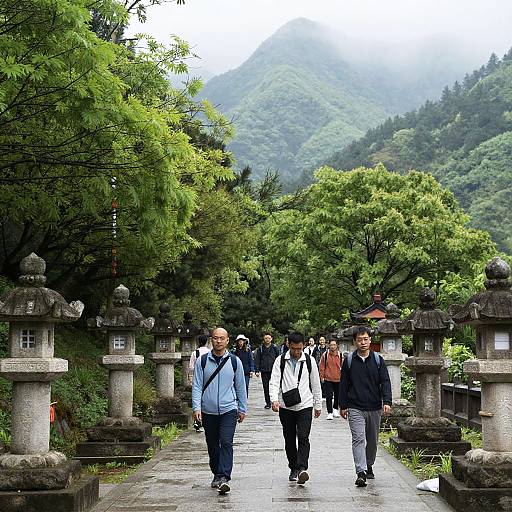 Serene Buddhist Pilgrimage Path