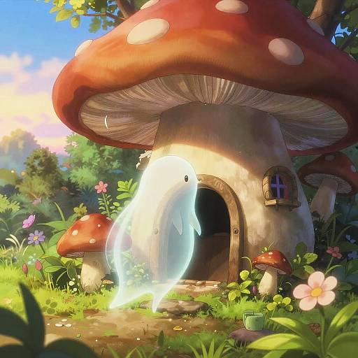 Anime Wisp in Mushroom House