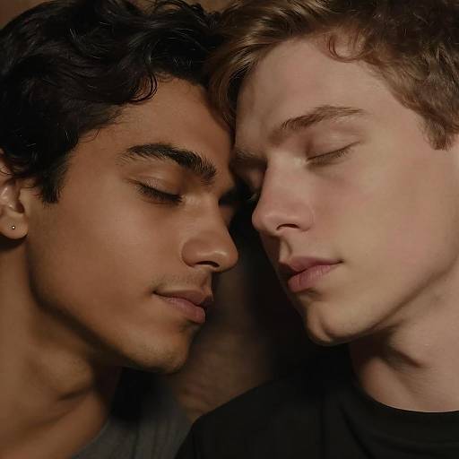 Intimate Moment Between Two Men