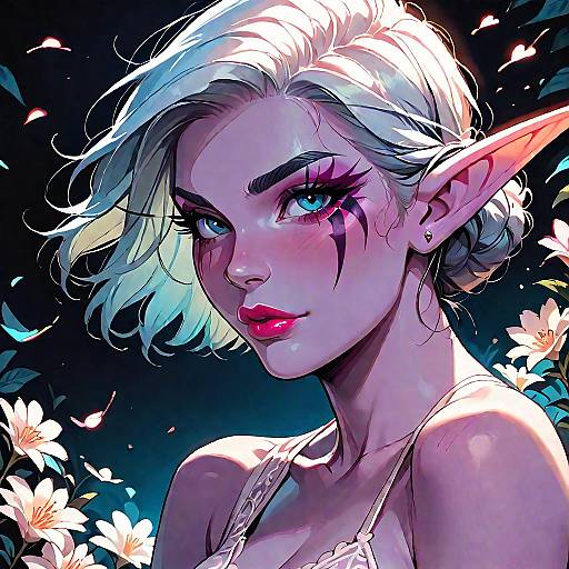 Enchanting Night Elf with Beautiful Eyes