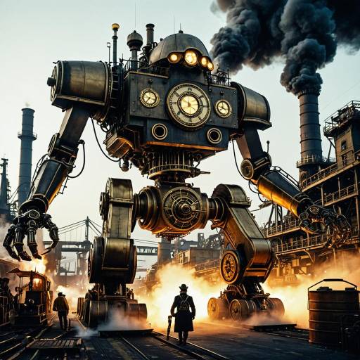 Epic Clash of Steam and Alien Beasts
