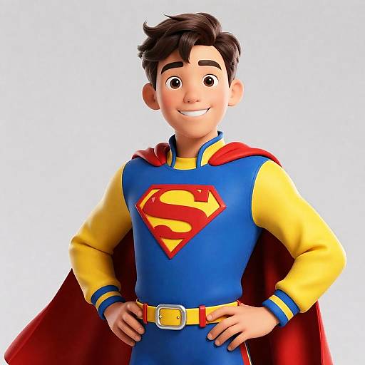 Teenage Varsity Superhero with Star Emblem