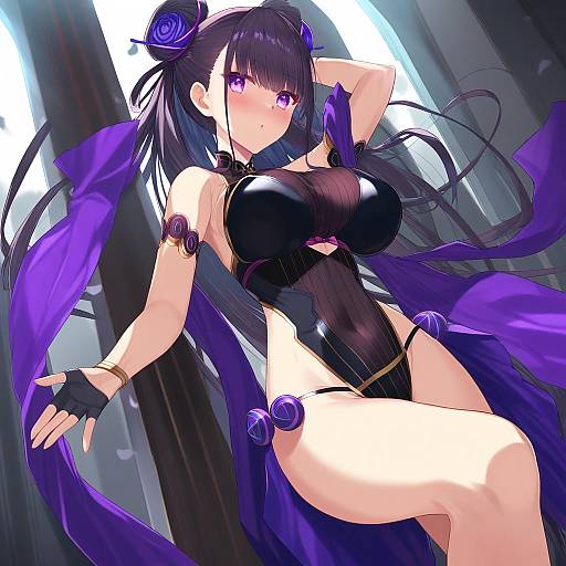 Illustration of Murasaki shikibu (swimsuit rider) (first ascension) (fate), fate/grand order in the style of Fujieda uzuki