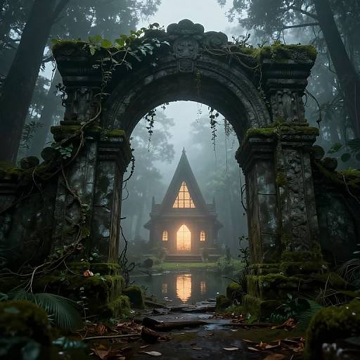 Haunting Ancient Archway on Nan Mandol