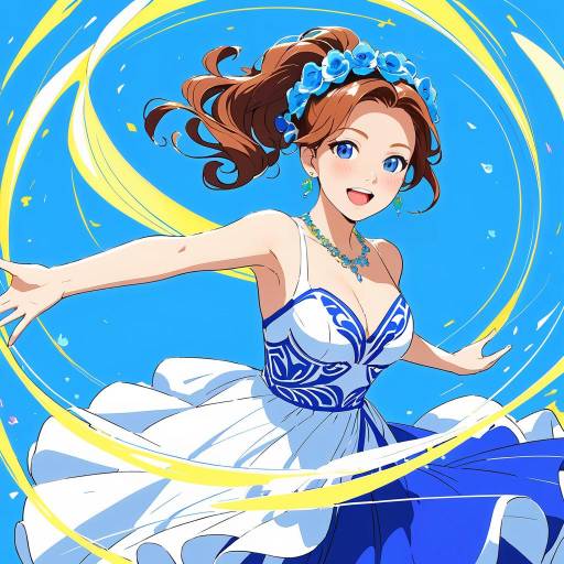 Joyful Dance of Elegance in Summer Joyful Dance of Elegance in Summer