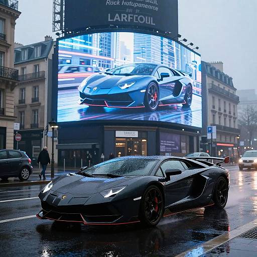 Mistbound Dawn: Aventador on Paris Street