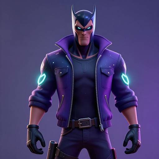 Neon-Lit Metaverse Spy Portrait