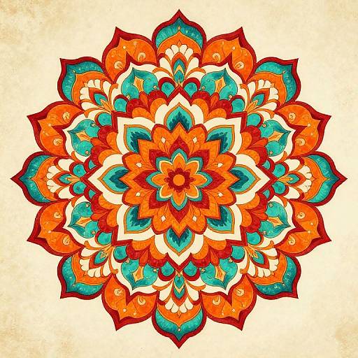Vibrant Mandala Floral Pattern