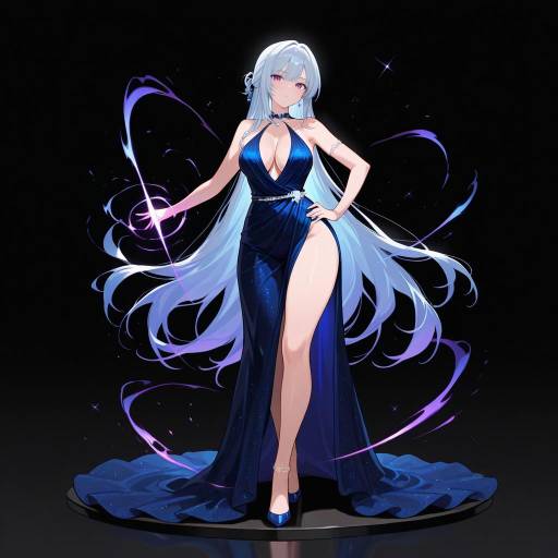 Mesmerizing Solo Figure in Evening Gown Mesmerizing Solo Figure in Evening Gown