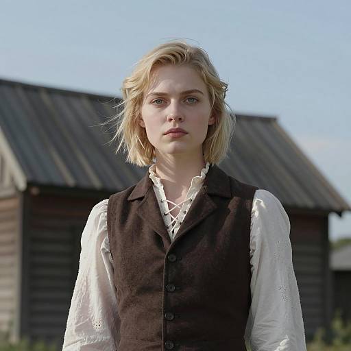 Young Woman in Historical Costume Portrait