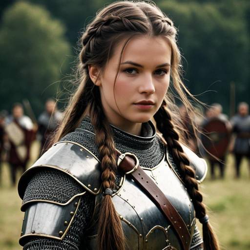 Realistic Medieval Female Warrior Portrait