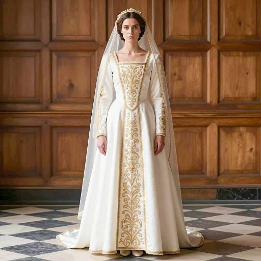Elegant Renaissance Wedding Dress Photograph