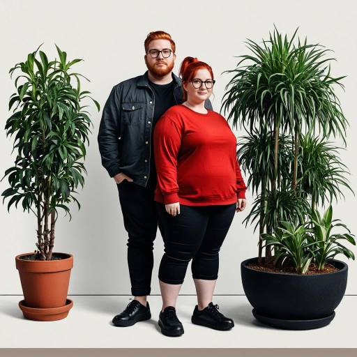 Redhead Couple with Indoor Plants