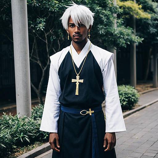 Cosplay photo of amakusa shirou (fate). Costume clothes