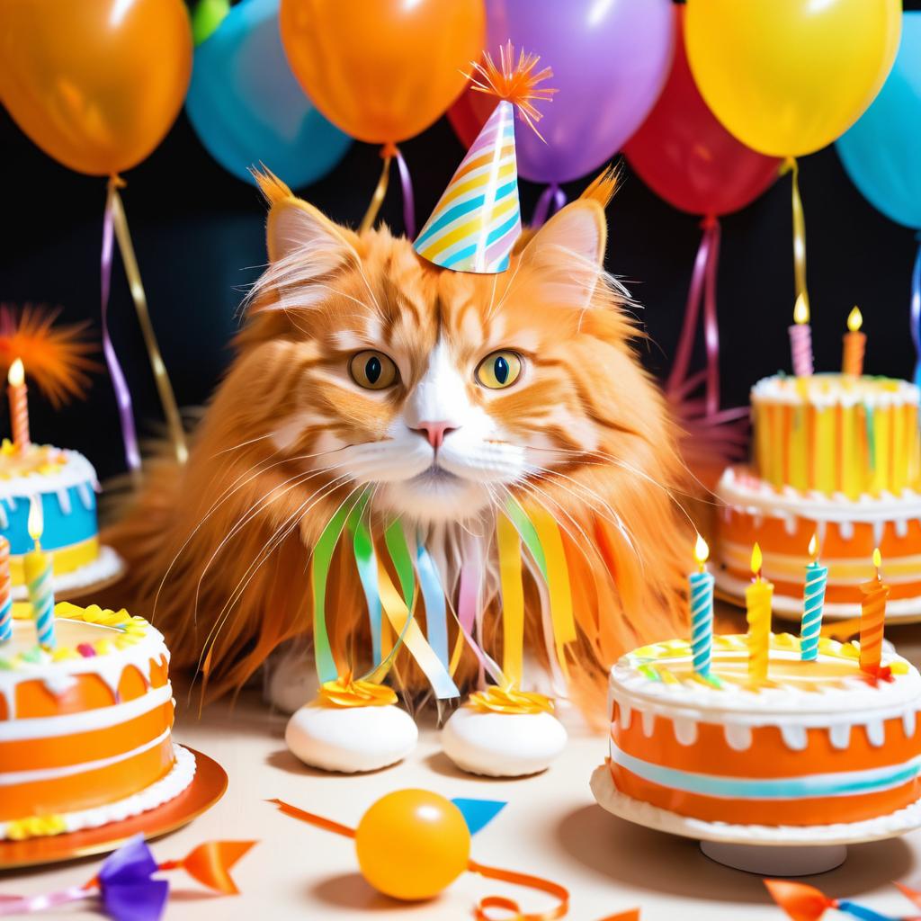 Festive Birthday Party for a Cat