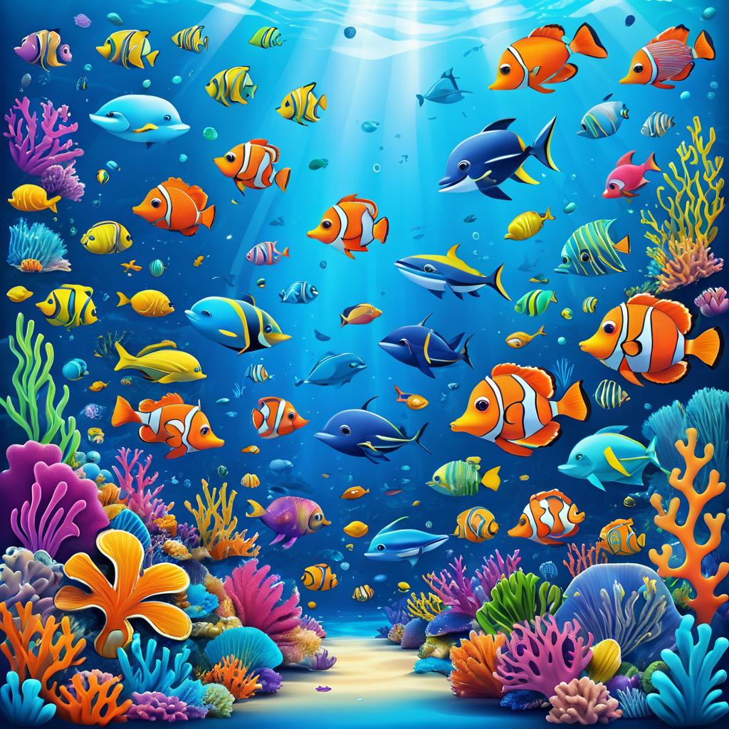 Vibrant Underwater World Illustration for Kids