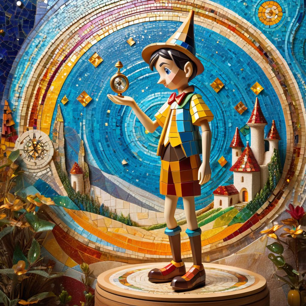 Whimsical Pinocchio in a Dreamscape