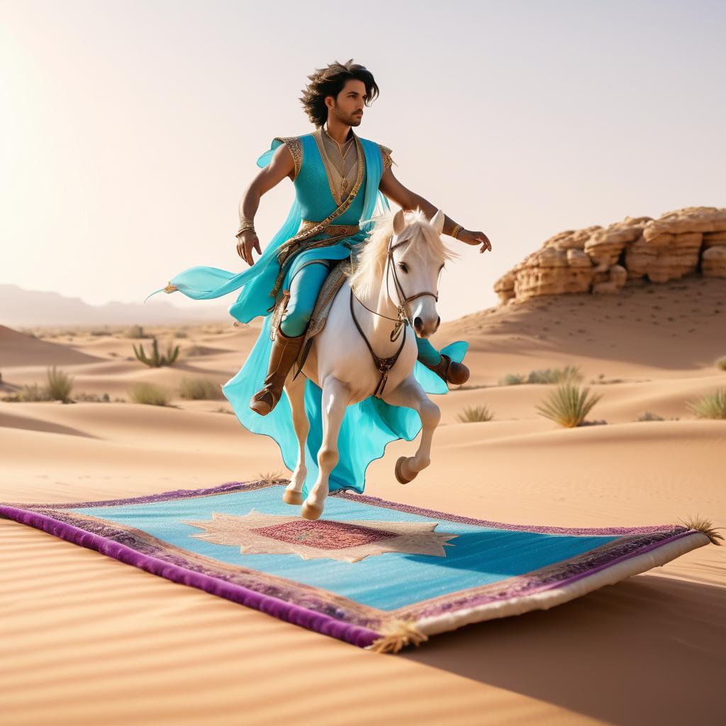 Cinematic Prince on Magical Carpet Adventure