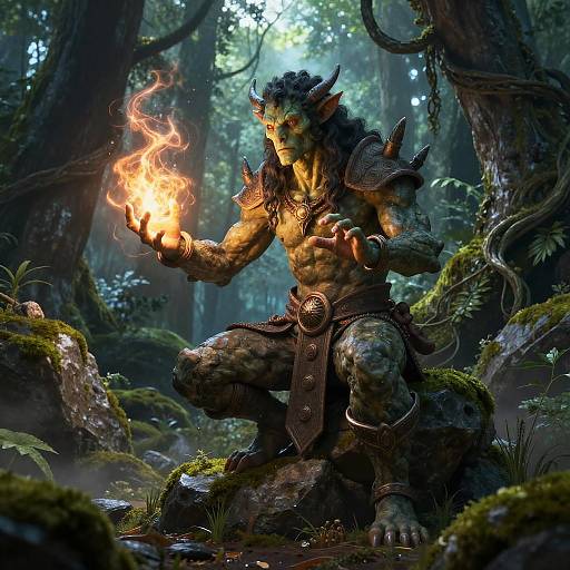 Rock Genasi Earth Mage Portrait