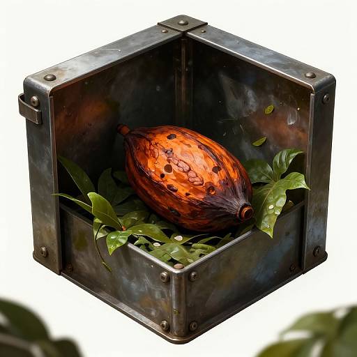 Closeup Inside Metal Jungle Box