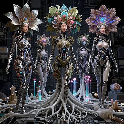 Biomechanical Cyber Dryads Assembly