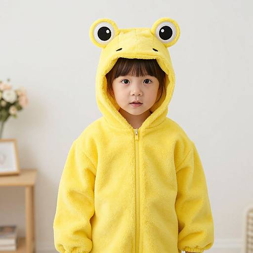 Young Child in Yellow Toad Costume