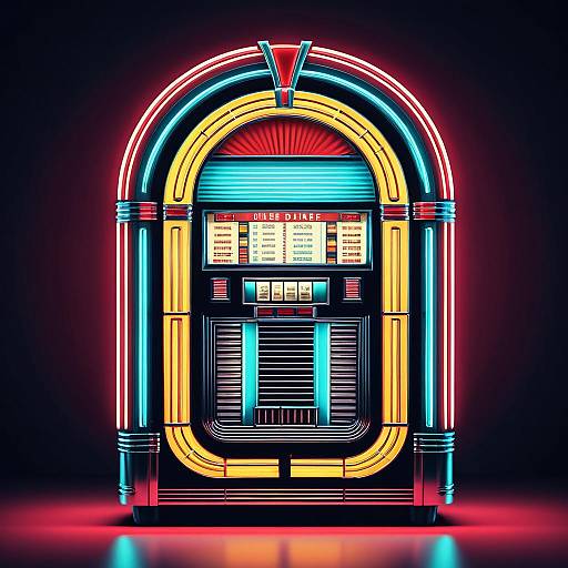 Retro Diner Neon Jukebox