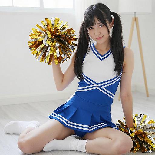Cheerleader Portrait in Bright Room