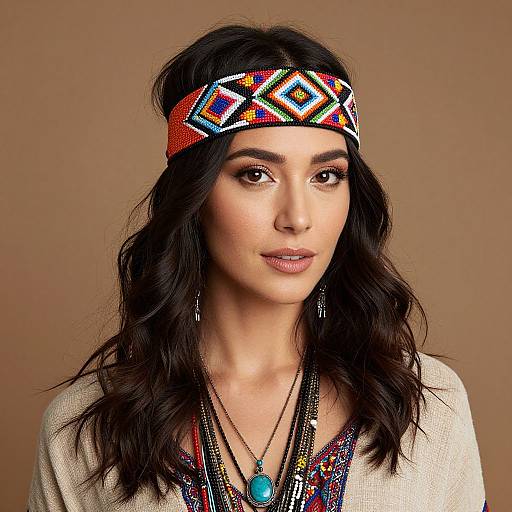 Bohemian Native American Inspired Portrait