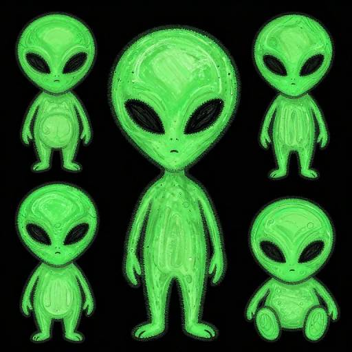 Chalk Pastel Psychedelic Alien Art