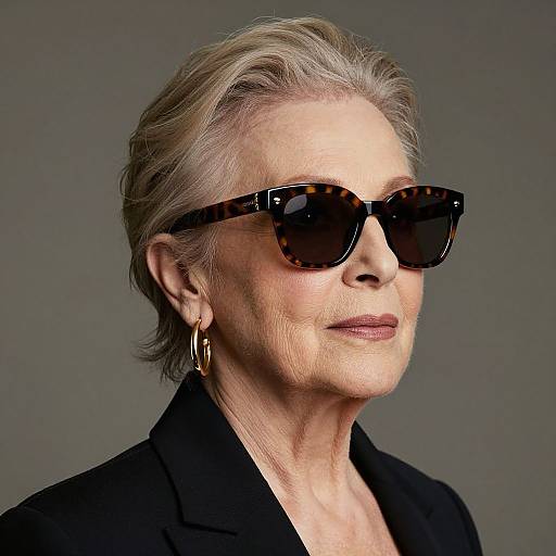 Elegant Elderly Woman with Sunglasses
