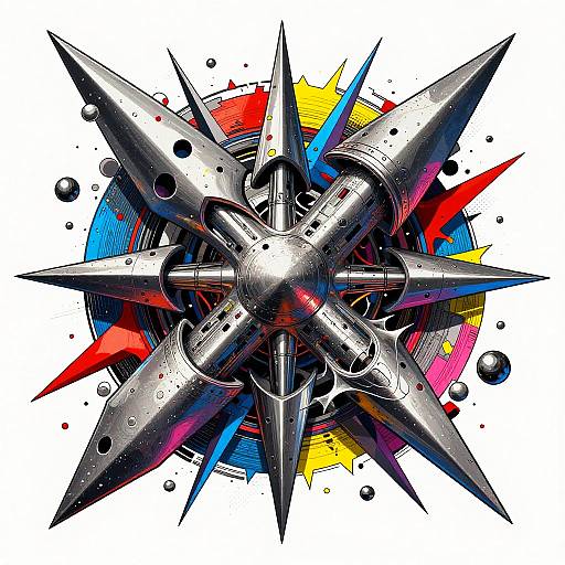 Metallic Abstract Deconstructivist Comics