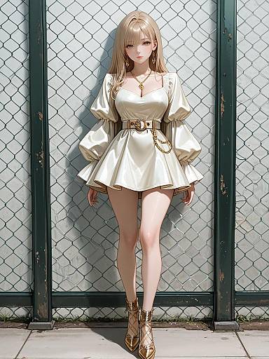 Bold Fashion Woman in Red Mini Dress