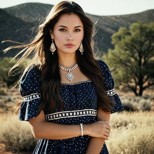 Elegant Western Dress with Jewelry