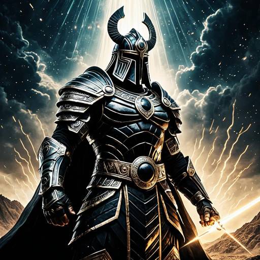 Anu in Onyx Battle Armor Radiating Divine Power