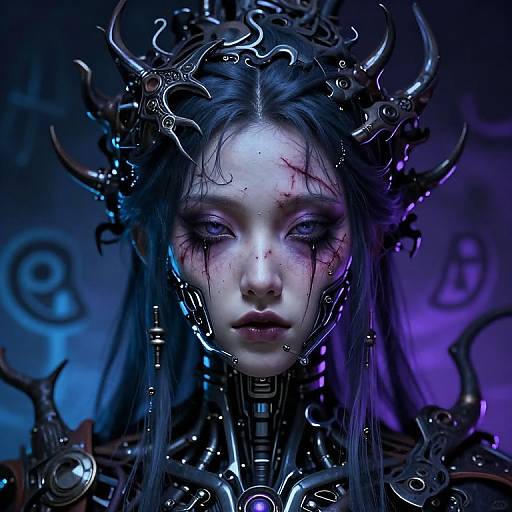 Dark Fantasy Cybernetic Portrait