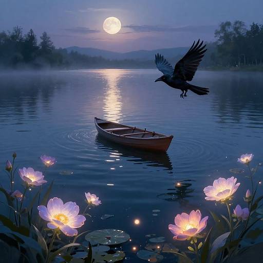 Twilight Lakeside Enchantment from Raven's View