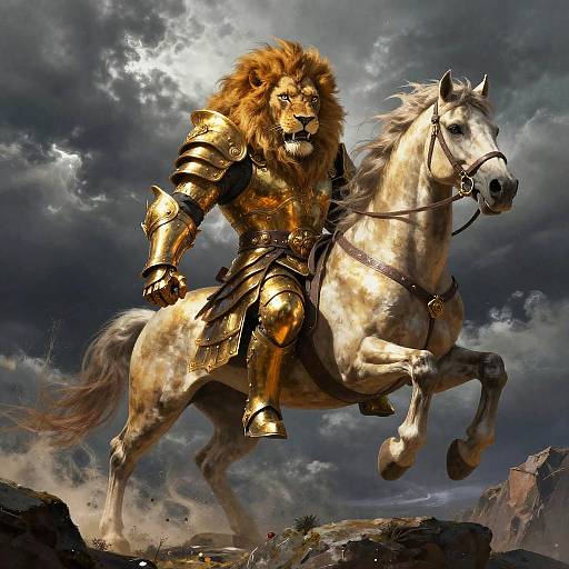 Epic Lion-Horse Hybrid Warrior