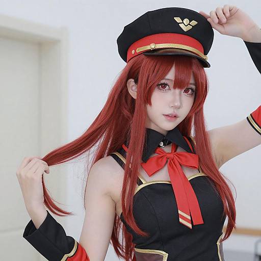 Cosplay Portrait of Red-Haired Woman
